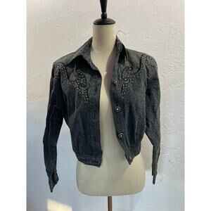 Vintage 80s/90s Caché Studded Cropped Jacket – XS – Rare Find
